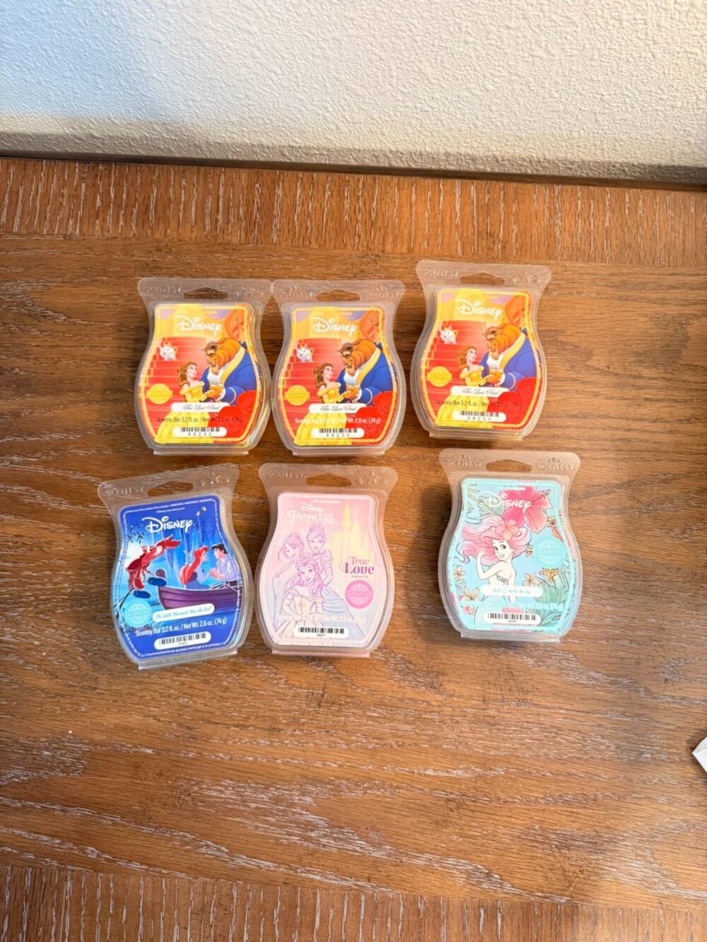 Disney Princess Scentsy Wax Bar Set of 6 RETIRED scents, NEW